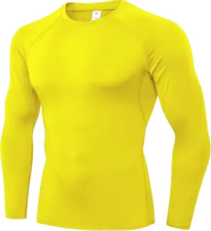 1/3 Pack Mens Compression Shirts Athletic Long Sleeve Sports Running Tops Workout Baselayer Undershirts