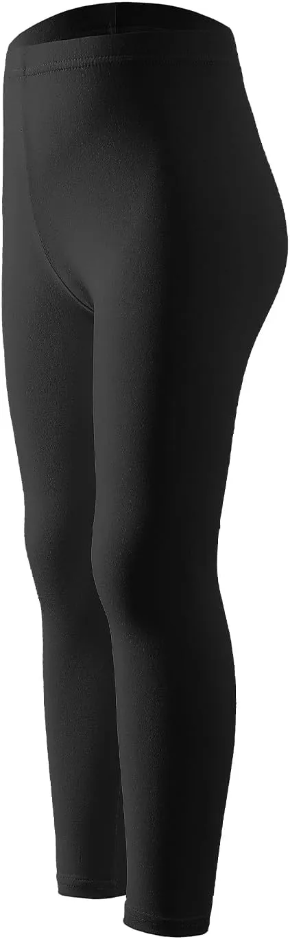 6 Pack Girls Leggings Yoga Leggings for Girls Soft Stretchy Pants Kids Basic Solid School Pants