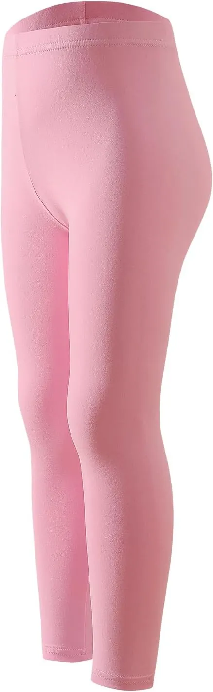 6 Pack Girls Leggings Yoga Leggings for Girls Soft Stretchy Pants Kids Basic Solid School Pants