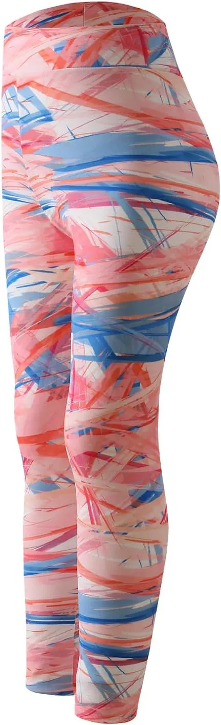 6 Pack Girls Printed Leggings Girls High Waisted Yoga Pants Girls Full Length Leggings Kids Stretchy Pants
