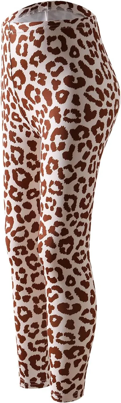 6 Pack Girls Printed Leggings Kids Ankle Length Leggings Girls Comfortable Stretchy Soft Pants