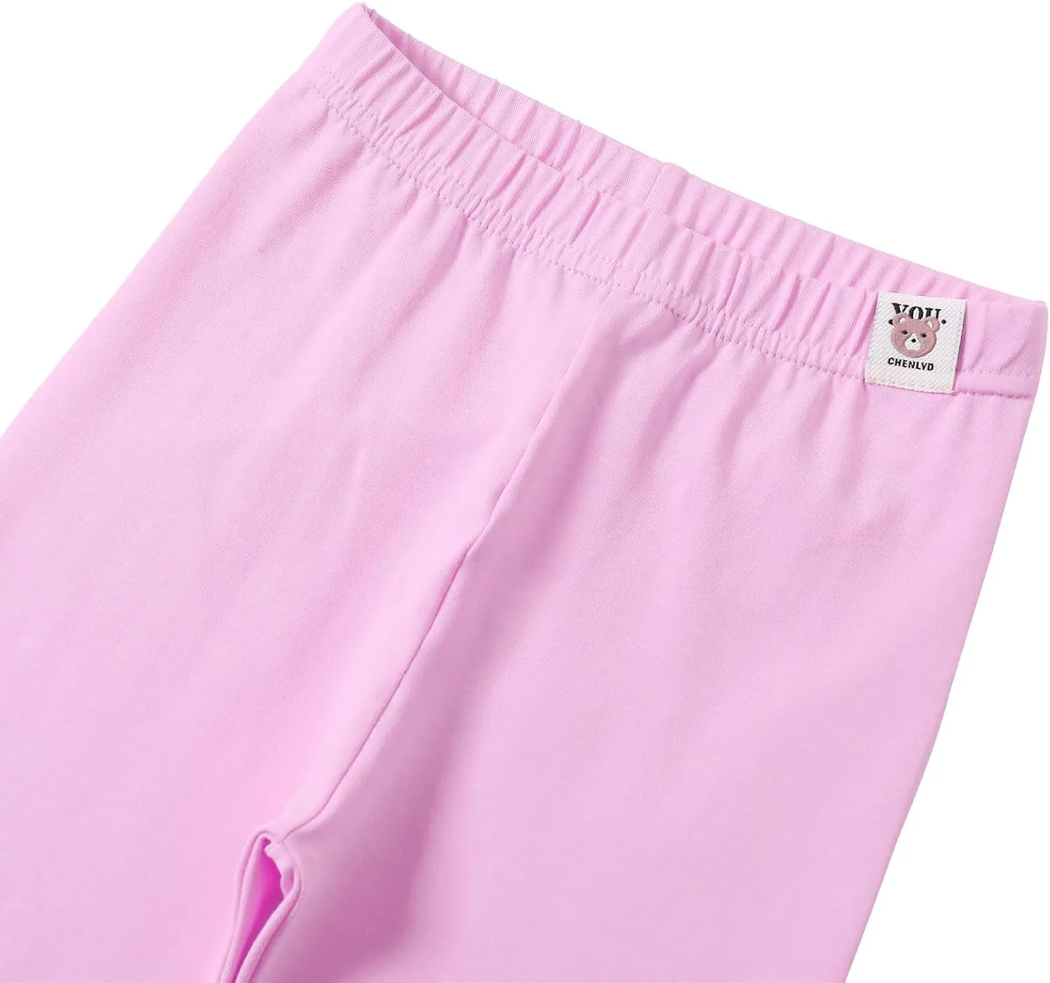 8 Pack Girls Cotton Leggings Yoga Pants for Girls Full Length Stretchy Pants Toddler Girl Solid Basic Leggings