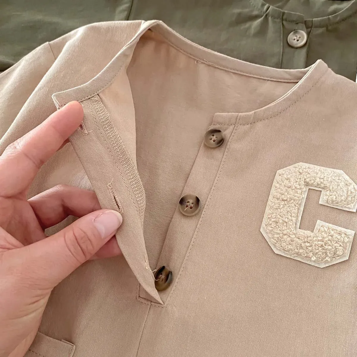 Baby Boys Letter Embroidered Jumpsuits