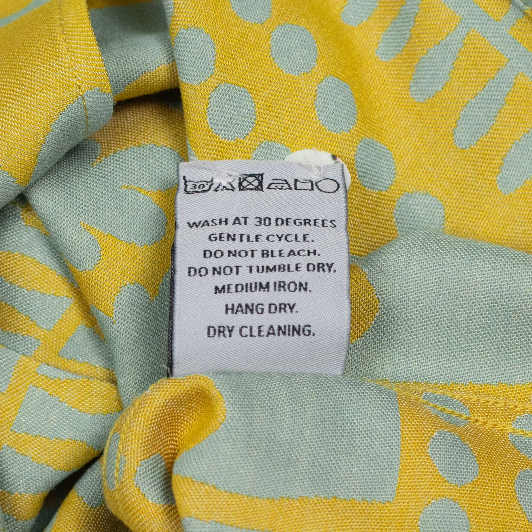 Barca camp collar shirt in seafoam and gold viscose