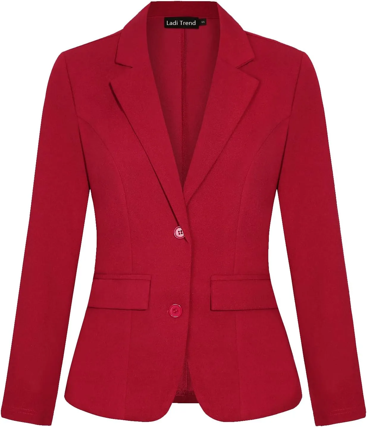 Blazers for Women Long Sleeve Notch Lapel Button Front Blazer Casual Work Office Suit Jackets with Pockets