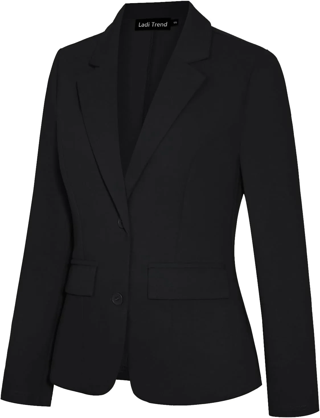 Blazers for Women Long Sleeve Notch Lapel Button Front Blazer Casual Work Office Suit Jackets with Pockets