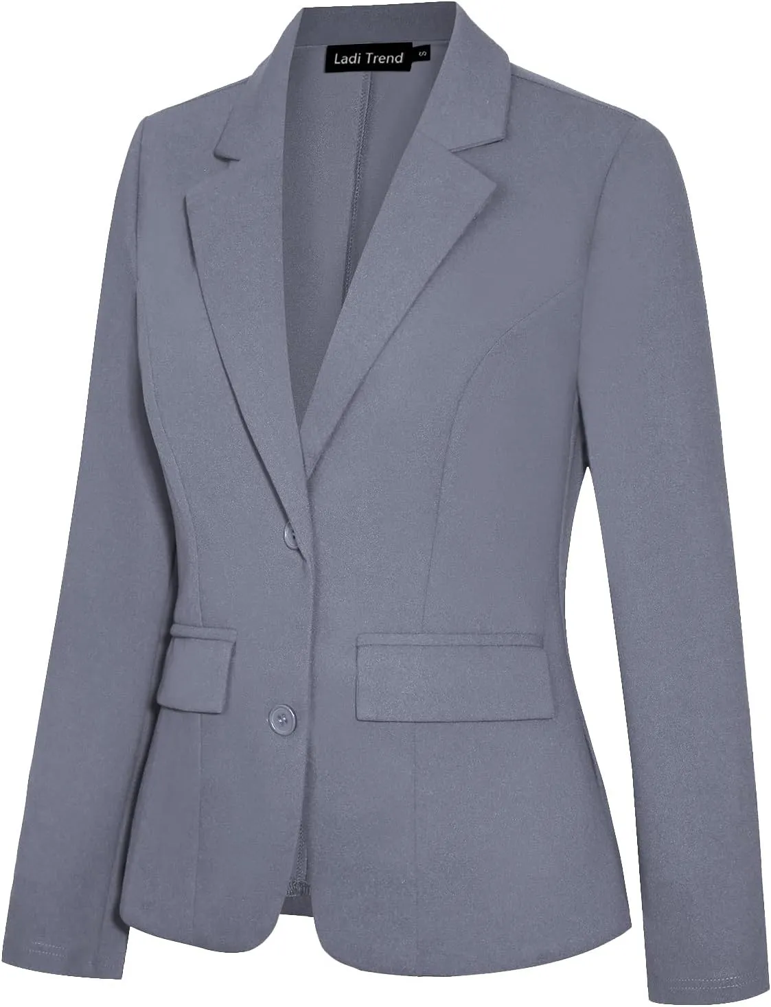 Blazers for Women Long Sleeve Notch Lapel Button Front Blazer Casual Work Office Suit Jackets with Pockets