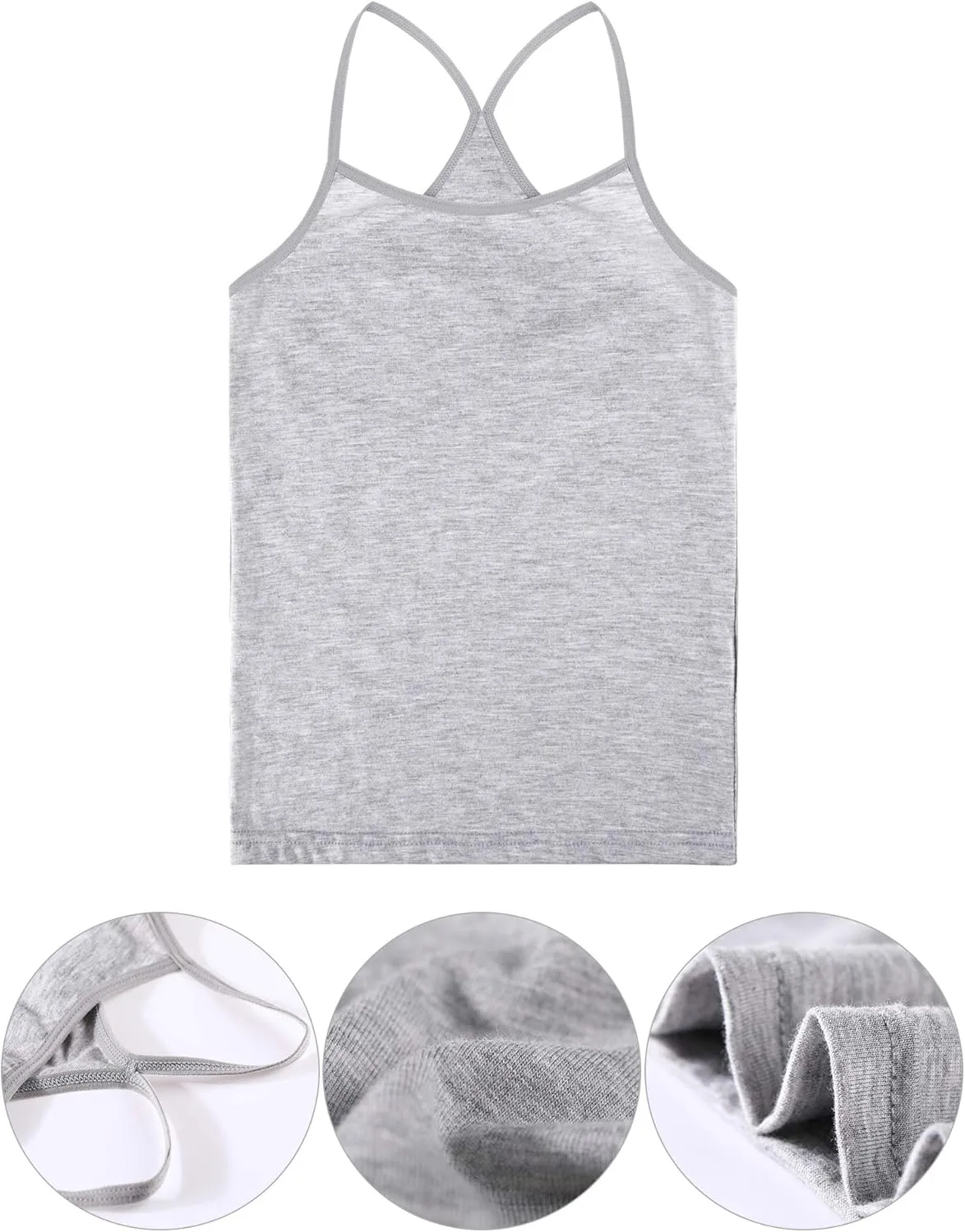 Boao 3 Pieces Girls Dance Tank Tops Racerback Camisole Undershirts Spaghetti Strap Camis Dance Clothes Tank Tops for Girls