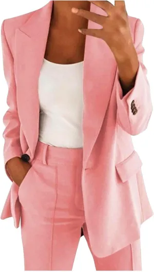 Business Casual Suits Women 2 Piece Work Outfits Business Casual Clothes Sets Suits for Work Professional Blazer Sets