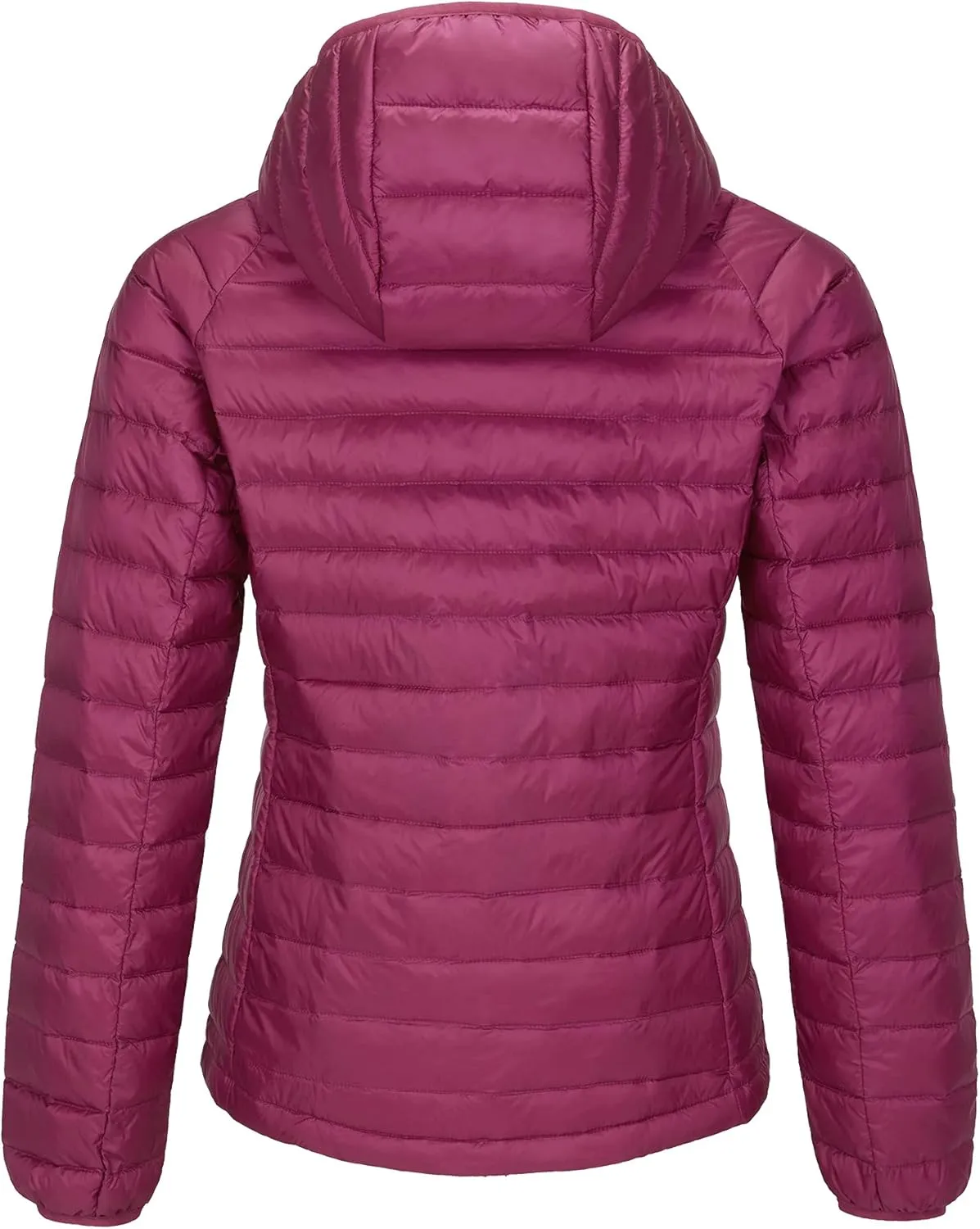 CAMELSPORTS Women's Down Jacket Hooded Winter Light Weight Short Puffer Coats Packable Warm Windproof Ladies Parka