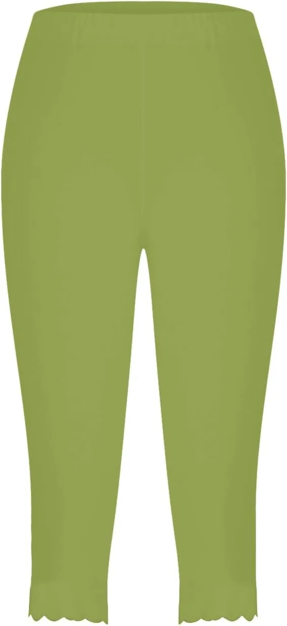 Capri Leggings for Women High Waisted Yoga Capri Pants Stretchy Lounge Pants Solid Color Capri Leggings Pajama Capri
