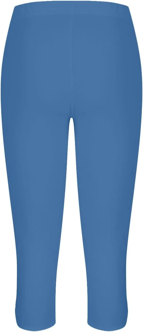 Capri Leggings for Women High Waisted Yoga Capri Pants Stretchy Lounge Pants Solid Color Capri Leggings Pajama Capri