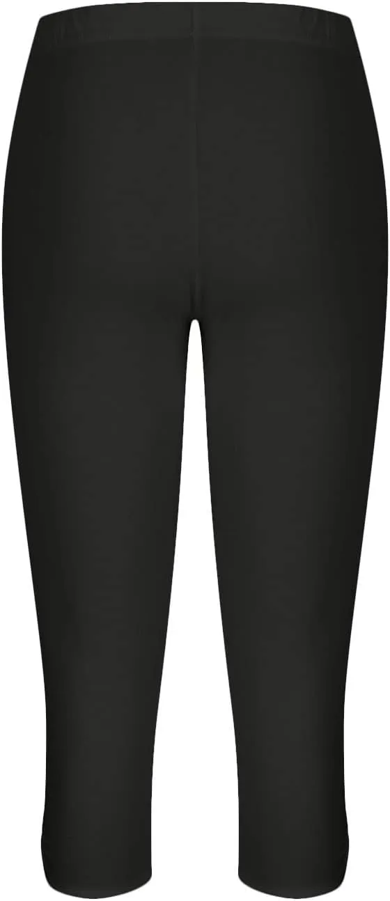 Capri Leggings for Women Tummy Control High Waisted Yoga Pants Comfy Stretchy Leggings Summer Plus Size Workout Pants