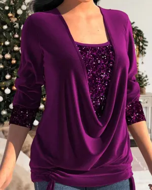 Cassandra  Draped Layered Top