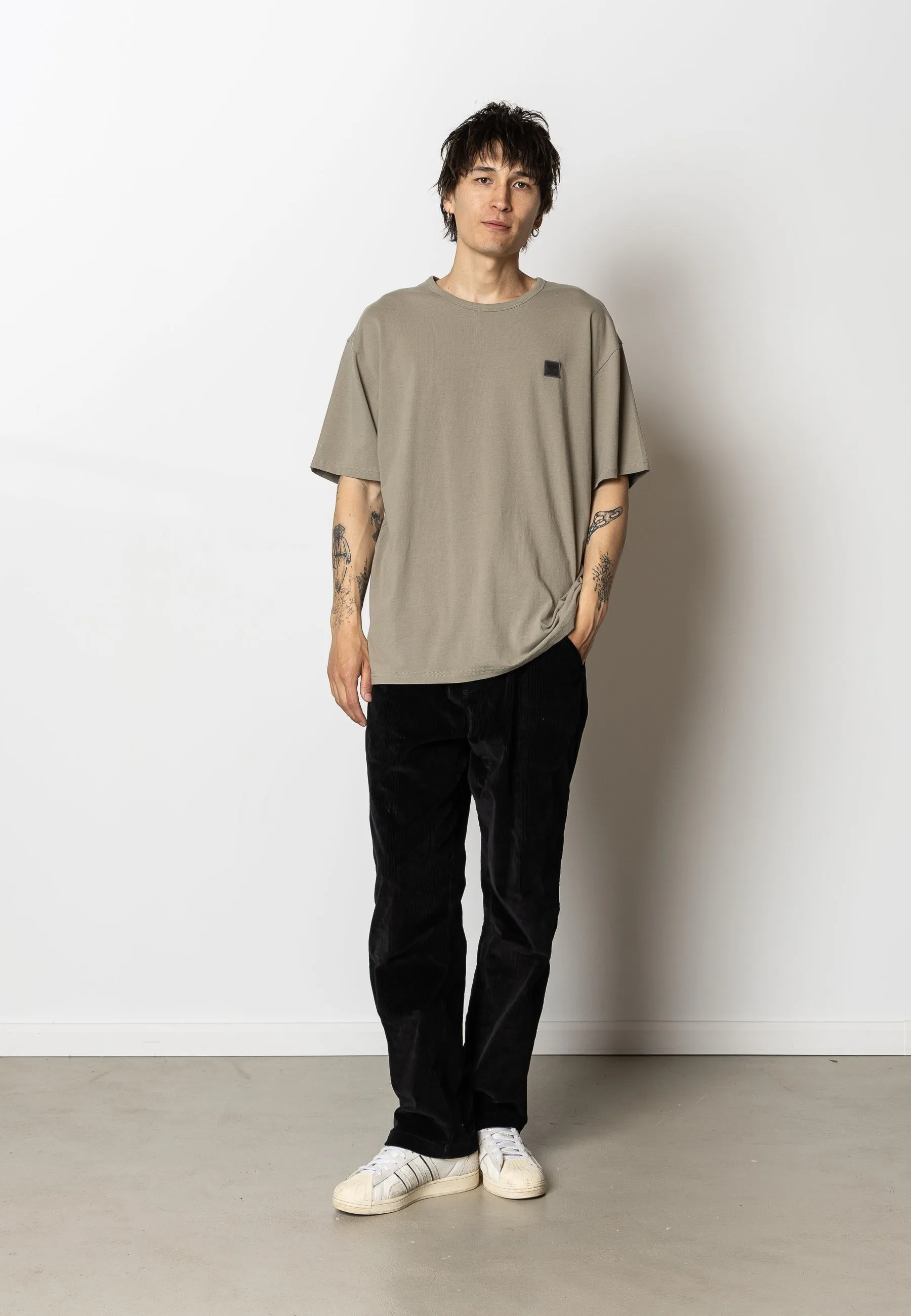 CAVE ORGANIC COTTON T-SHIRT - Grey Green