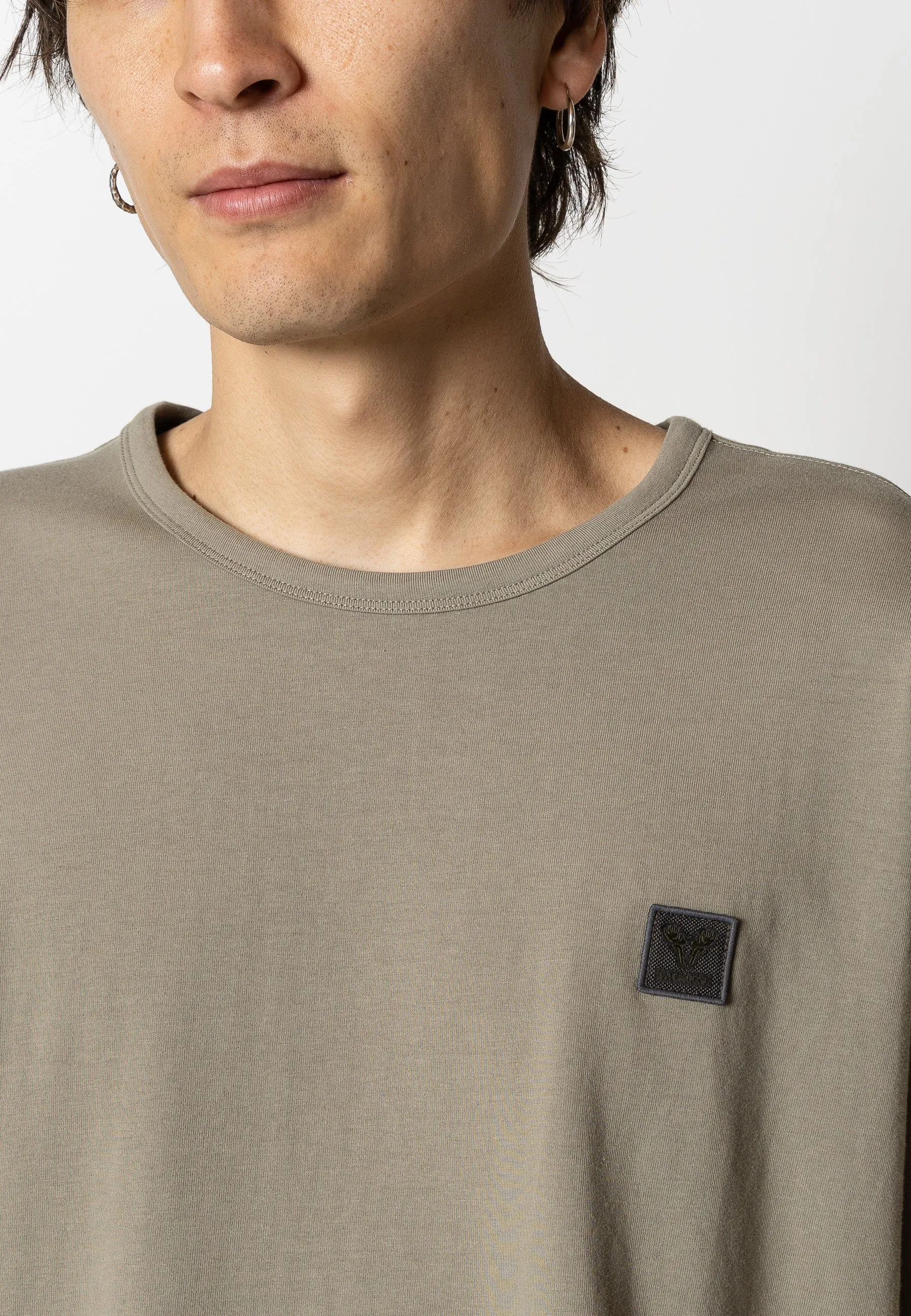 CAVE ORGANIC COTTON T-SHIRT - Grey Green