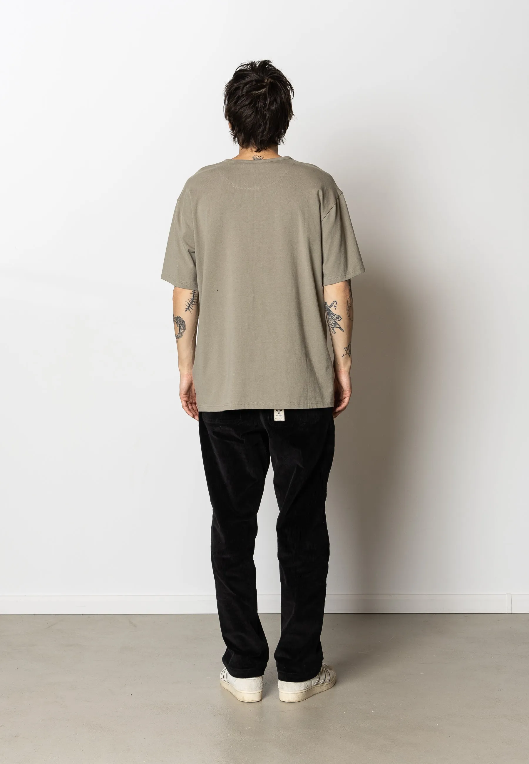 CAVE ORGANIC COTTON T-SHIRT - Grey Green