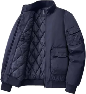 Cotton Padded Motorcycle Bomber Jackets Winter Men Retro Pilot Military Coat Casual Baseball Jackets