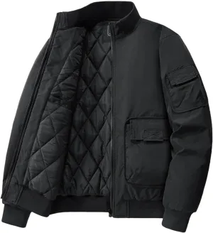 Cotton Padded Motorcycle Bomber Jackets Winter Men Retro Pilot Military Coat Casual Baseball Jackets