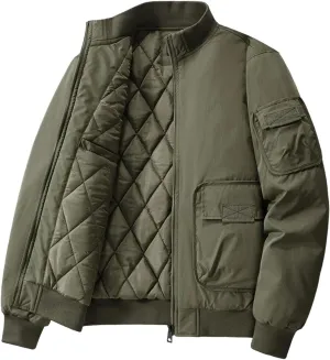 Cotton Padded Motorcycle Bomber Jackets Winter Men Retro Pilot Military Coat Casual Baseball Jackets