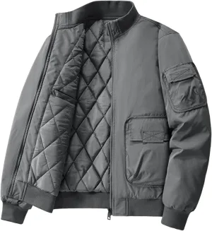 Cotton Padded Motorcycle Bomber Jackets Winter Men Retro Pilot Military Coat Casual Baseball Jackets