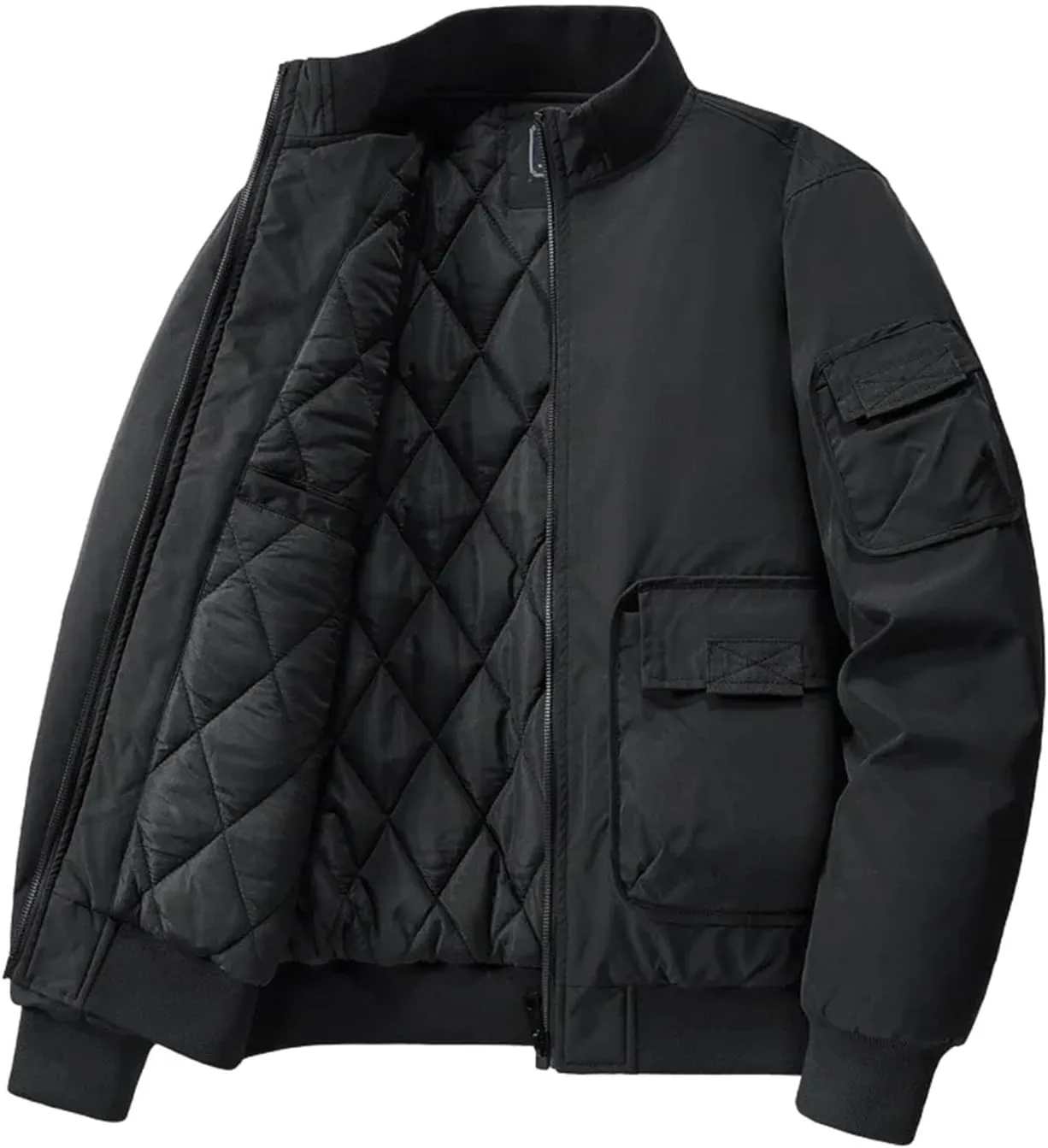 Cotton Padded Motorcycle Bomber Jackets Winter Men Retro Pilot Military Coat Casual Baseball Jackets