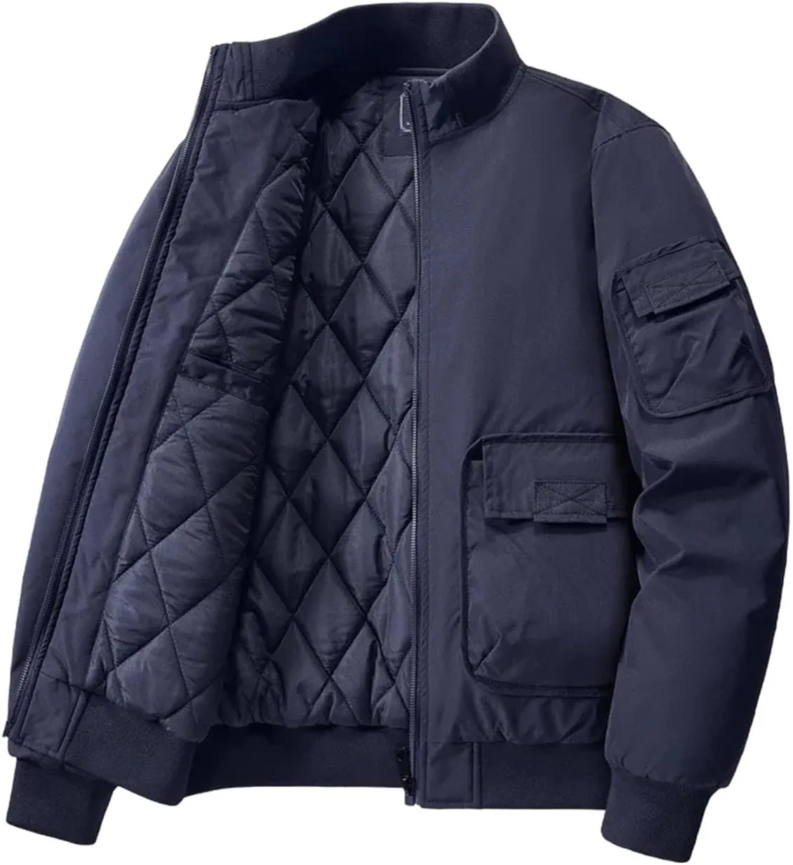 Cotton Padded Motorcycle Bomber Jackets Winter Men Retro Pilot Military Coat Casual Baseball Jackets