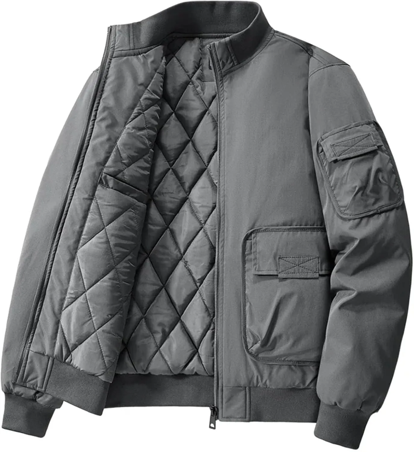 Cotton Padded Motorcycle Bomber Jackets Winter Men Retro Pilot Military Coat Casual Baseball Jackets