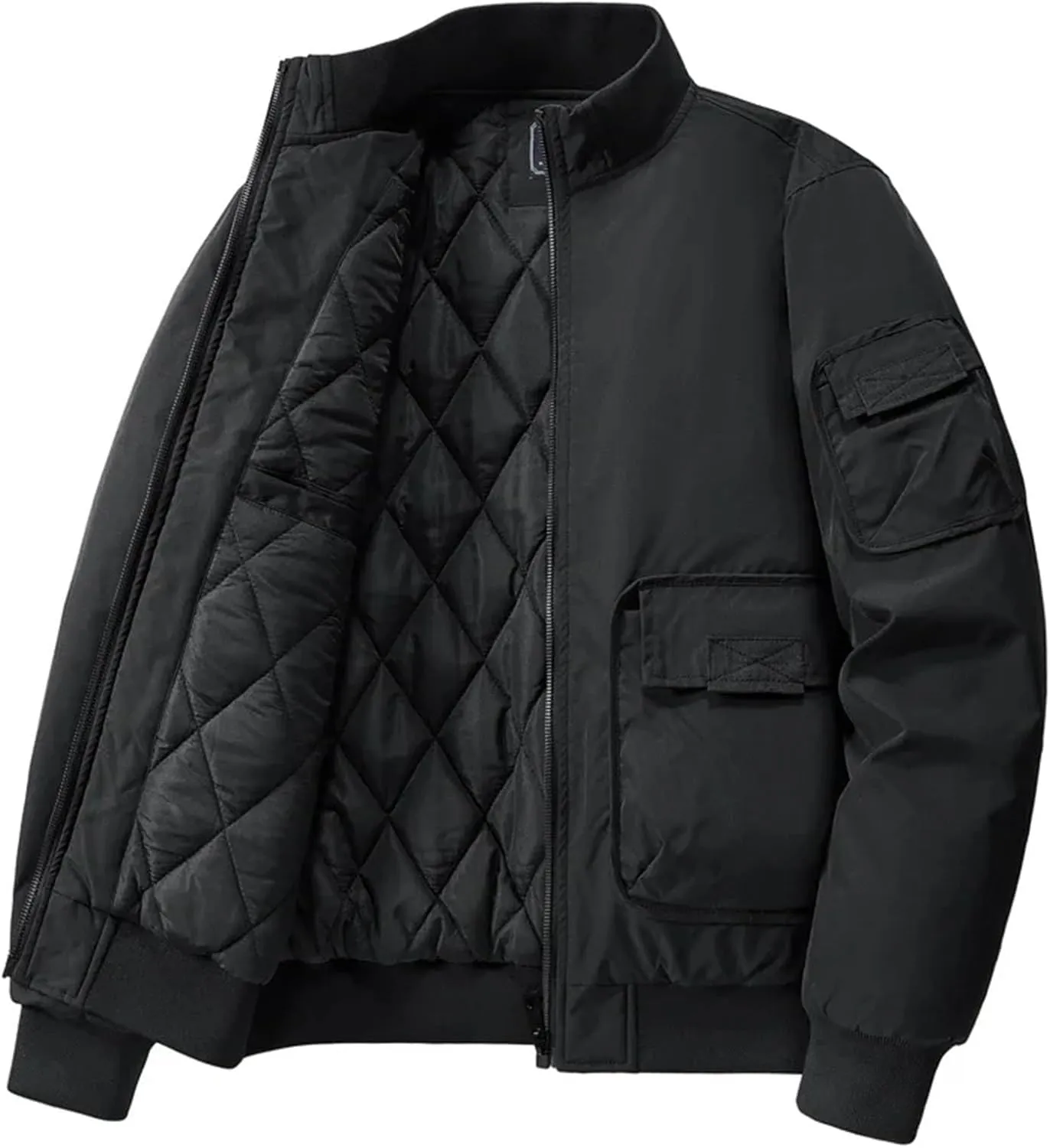 Cotton Padded Motorcycle Bomber Jackets Winter Men Retro Pilot Military Coat Casual Baseball Jackets
