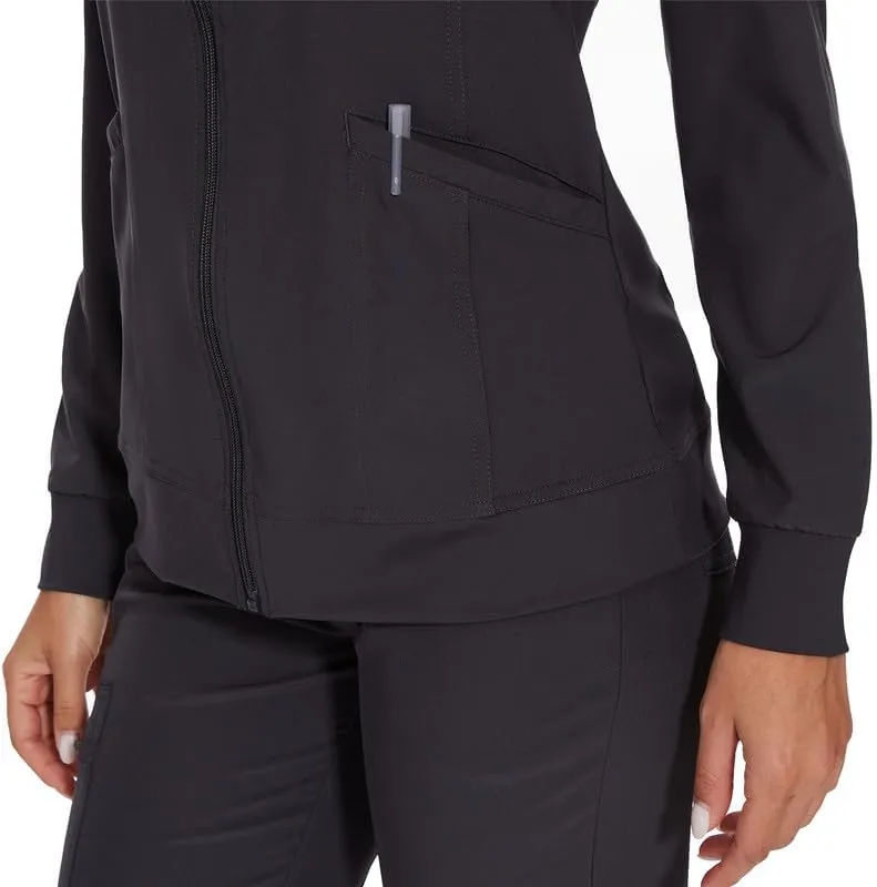 COZYFIT Scrub Jackets for Woman, Zip Front Nurse Jacket, 4-Way Stretch Fabric