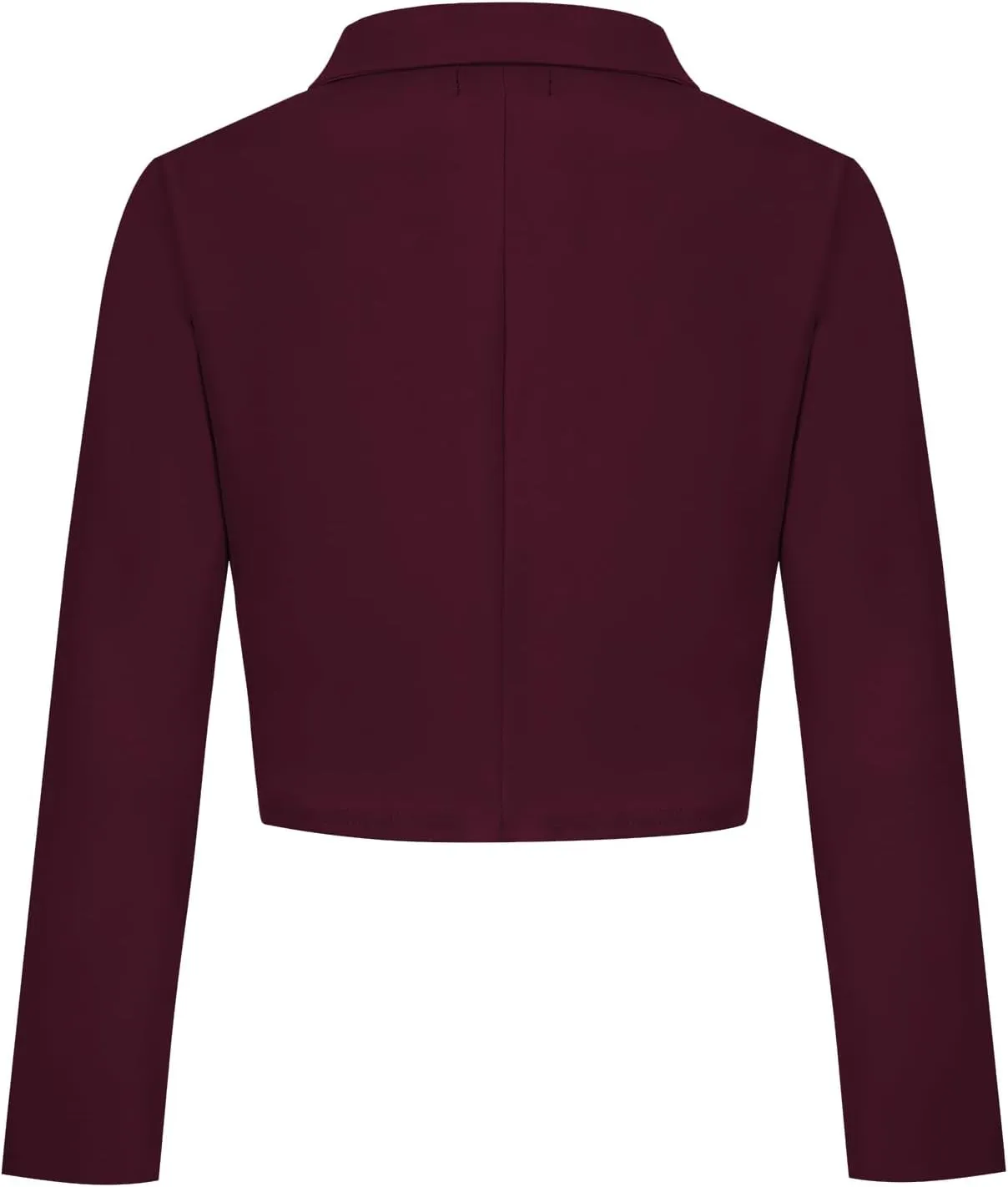 Cropped Blazer for Women Long Sleeve Notch Lapel Button Front Blazers Casual Work Office Cardigan Suit Jacket