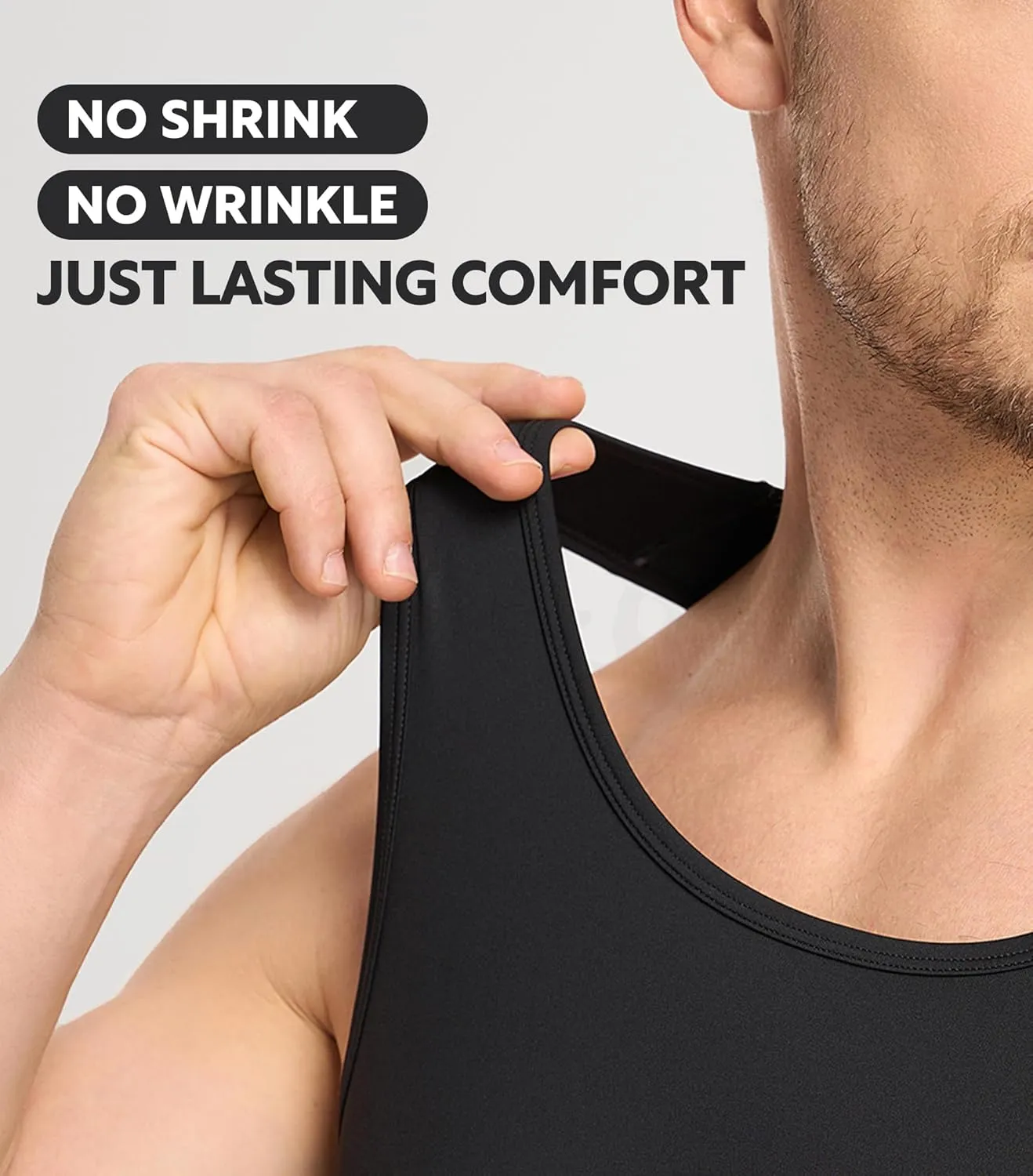 DAVID ARCHY Men's Tank Top Undershirt Moisture-Wicking Quick-Dry T-Shirts Soft Silky Undershirts Tank Shirt for Men 3 Pack