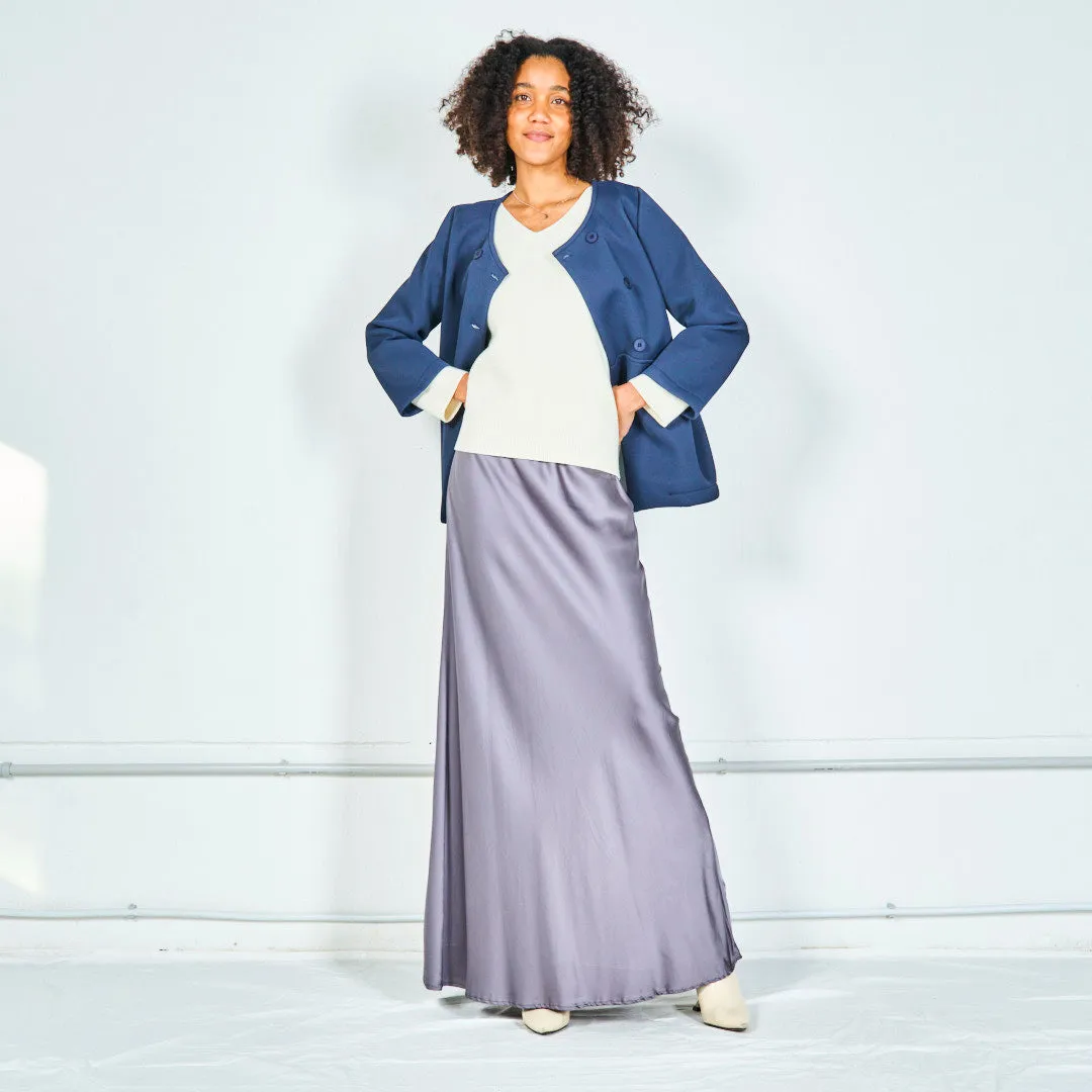 Double-breasted jacket with pleated details wholesale