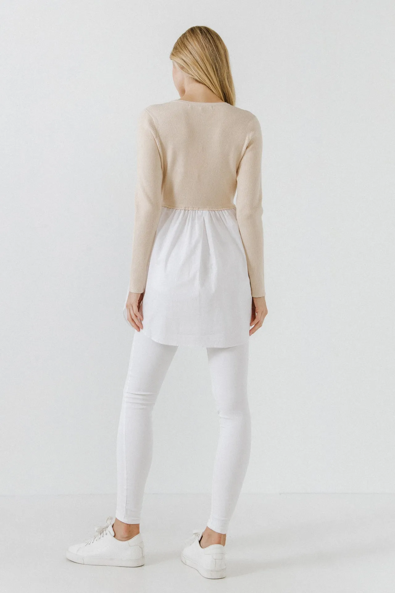 English Factory - Shirt Detail Knit Top