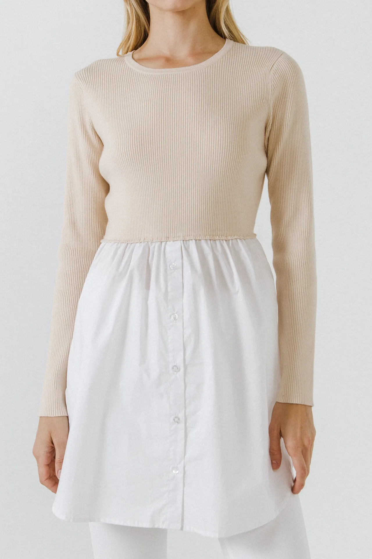 English Factory - Shirt Detail Knit Top