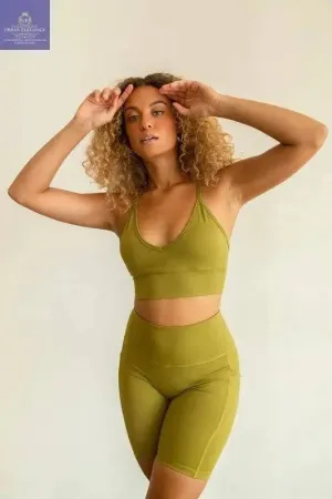Fall Women's Activewear Biker Short Set - Stylish