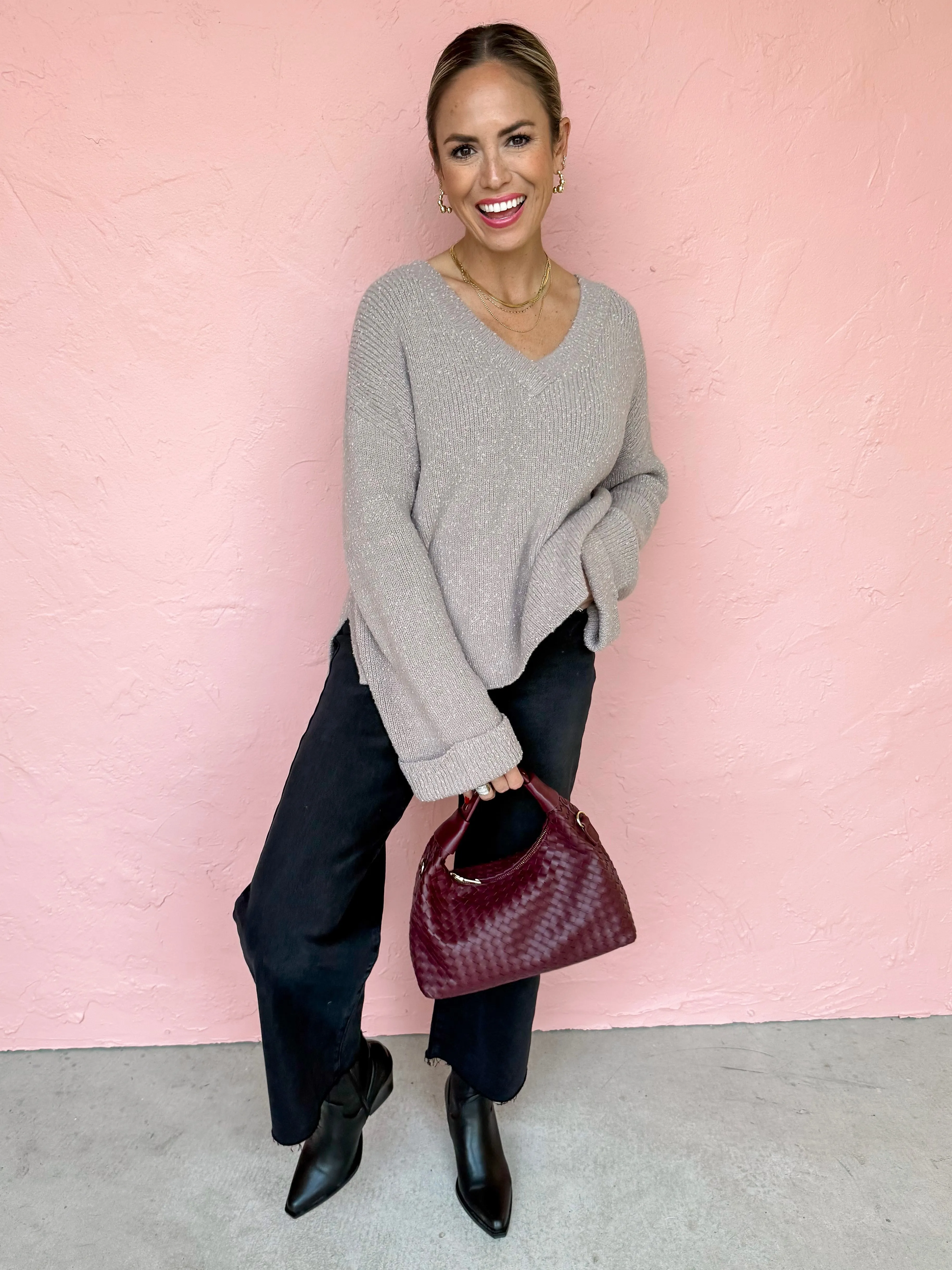 Feel The Chill V Neck Sweater