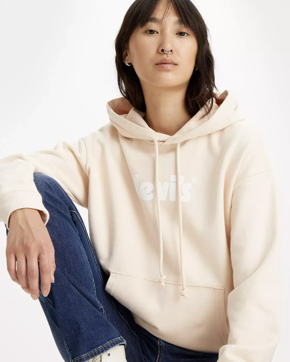 Graphic Standard Hoodie in Peach