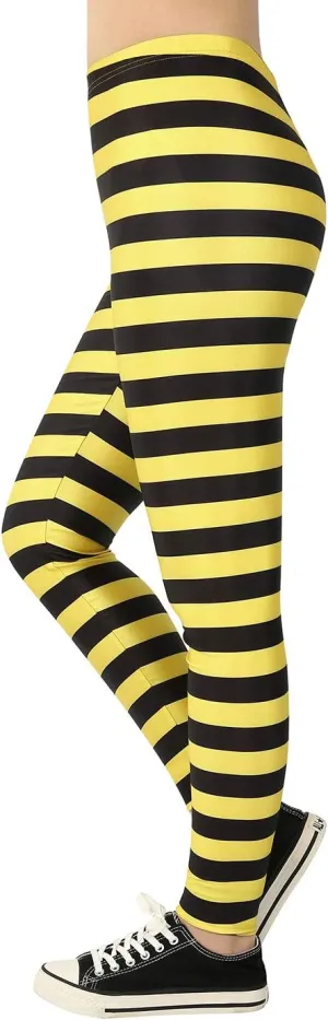 HDE Womens Funny Printed Leggings Digital Print Footless Stretchy Tights