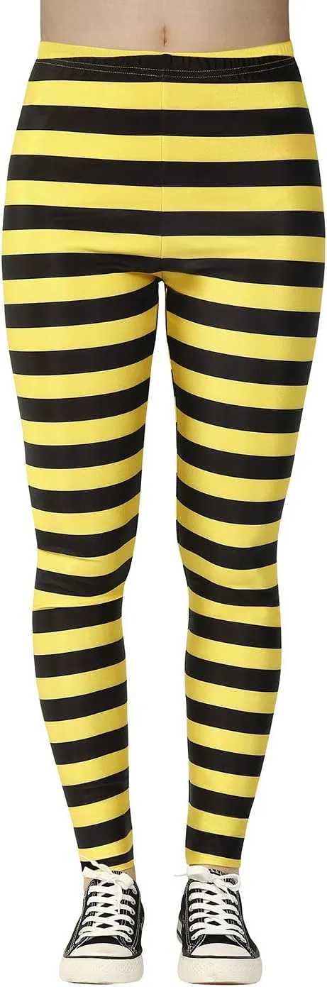 HDE Womens Funny Printed Leggings Digital Print Footless Stretchy Tights