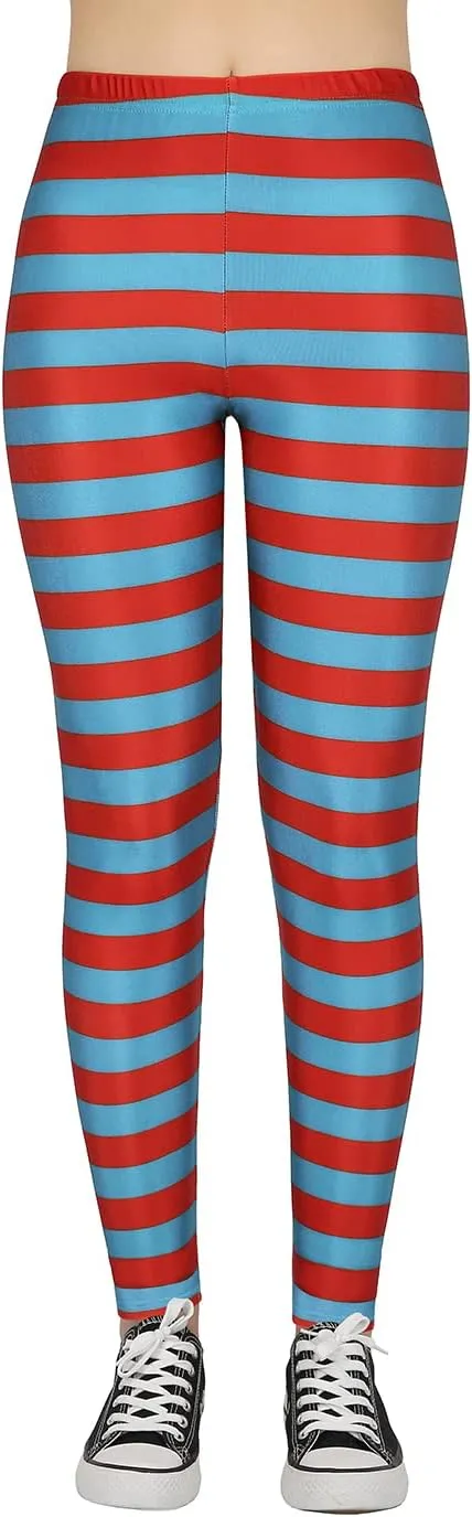 HDE Womens Funny Printed Leggings Digital Print Footless Stretchy Tights