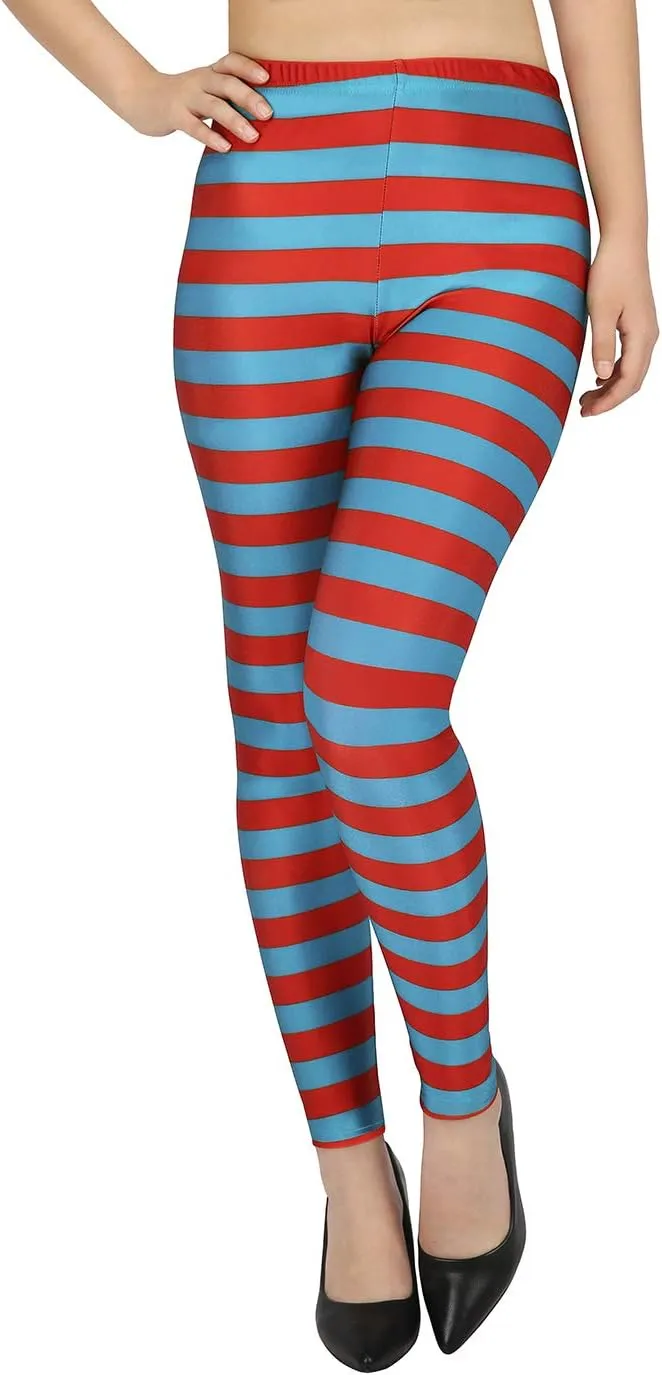 HDE Womens Funny Printed Leggings Digital Print Footless Stretchy Tights