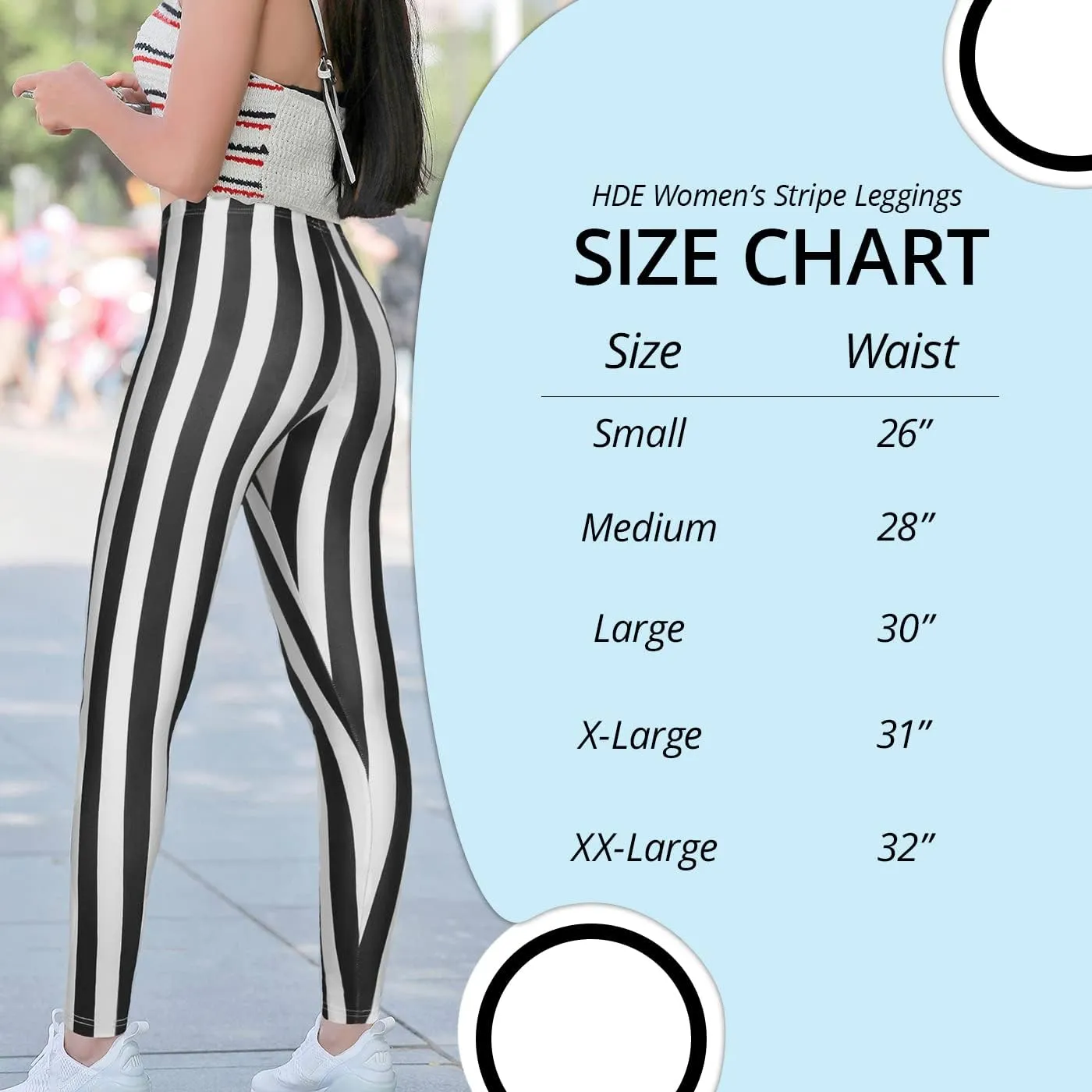 HDE Womens Funny Printed Leggings Digital Print Footless Stretchy Tights