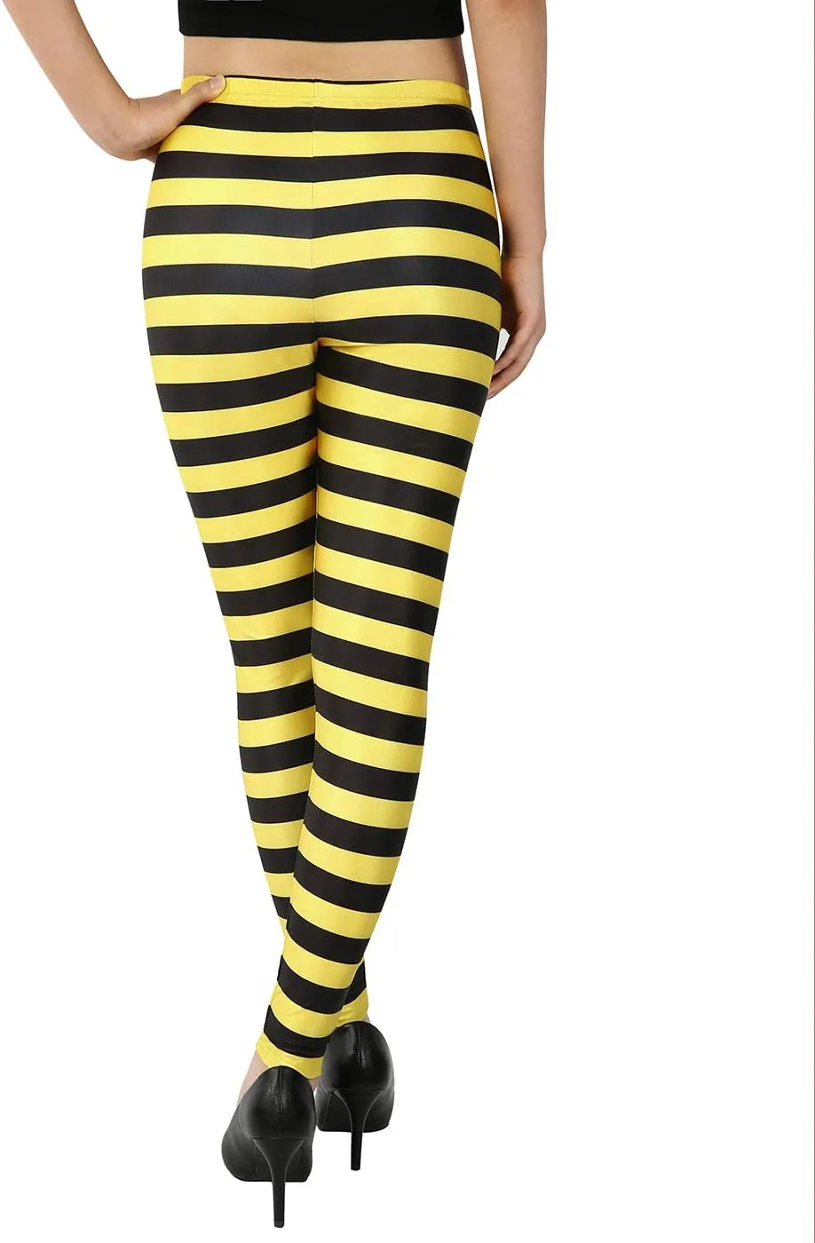 HDE Womens Funny Printed Leggings Digital Print Footless Stretchy Tights