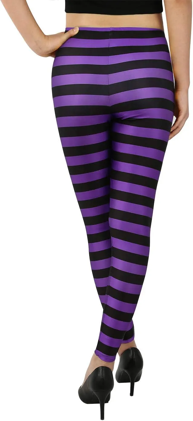 HDE Womens Funny Printed Leggings Digital Print Footless Stretchy Tights