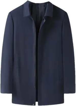 Hgvcfcv Men Long Windbreaker Casual Loose Trench Coat Mens Jackets Outwear