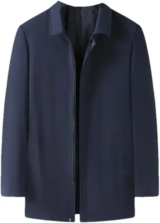 Hgvcfcv Men Long Windbreaker Casual Loose Trench Coat Mens Jackets Outwear