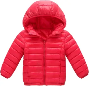 HILEELANG Kids Boy Girl Winter Hooded Puffer Jackets Coats Light Weight Padded Outerwear