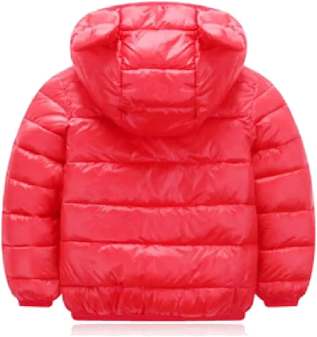 HILEELANG Kids Boy Girl Winter Hooded Puffer Jackets Coats Light Weight Padded Outerwear