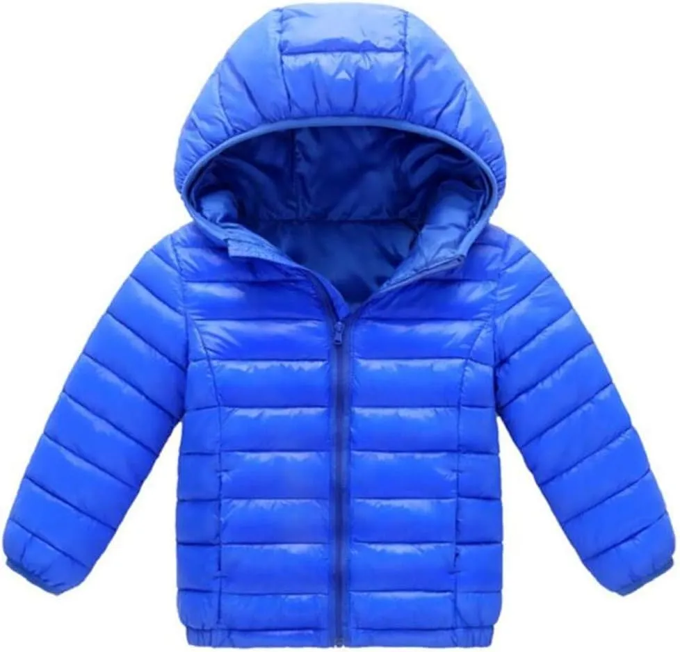 HILEELANG Kids Boy Girl Winter Hooded Puffer Jackets Coats Light Weight Padded Outerwear